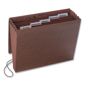 Smead® Six-pocket Subject File With Insertable Tabs, 5.25" Expansion, 6 Sections, 1-5-cut Tab, Letter Size, Redrope freeshipping - TVN Wholesale